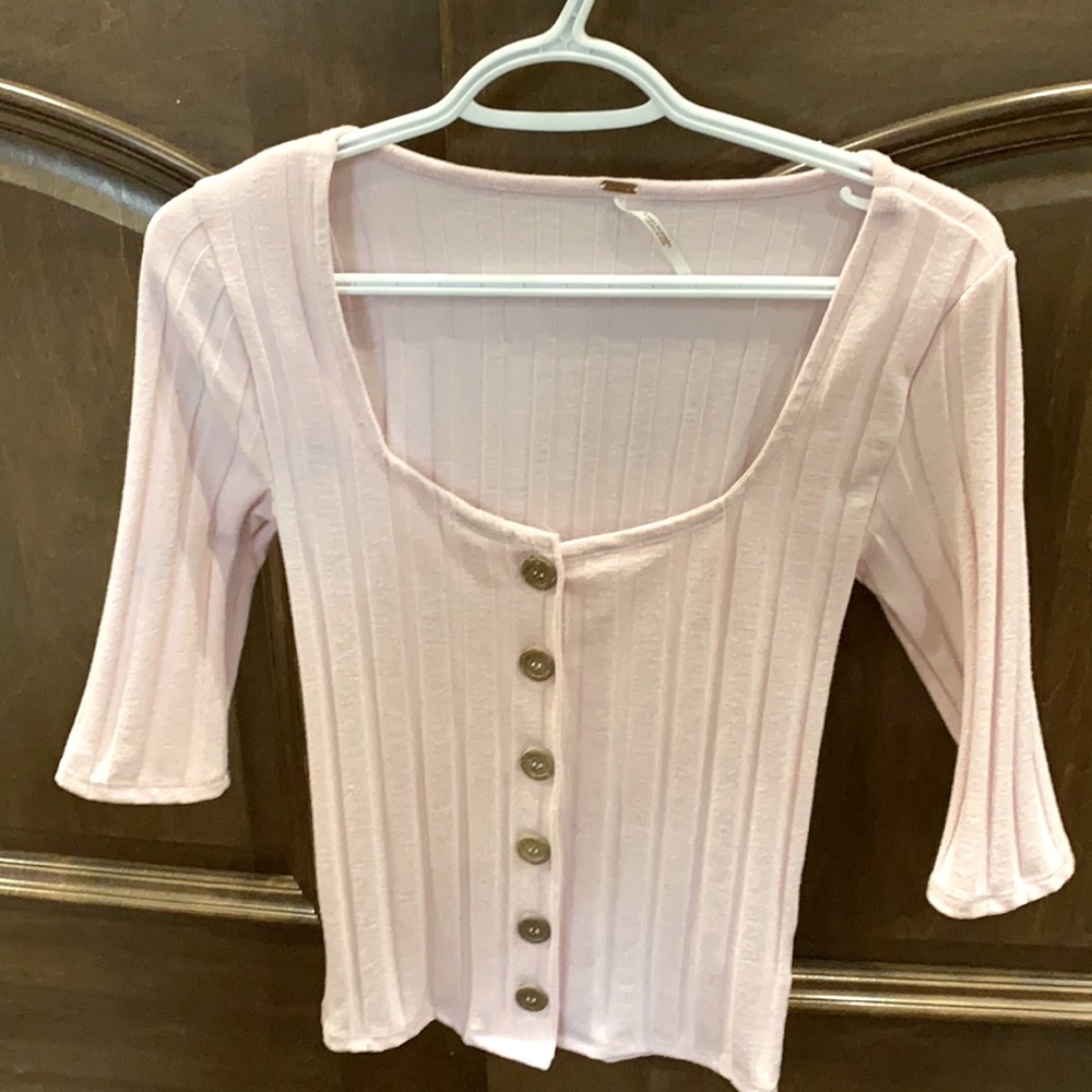 Free People Top with Buttons- Small